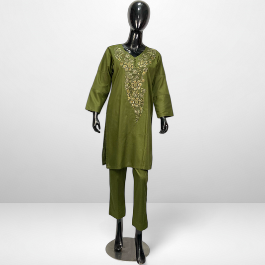 Elegant 2-Piece Lining Cotton Suit – Soft & Stylish Comfort MMG-D-115