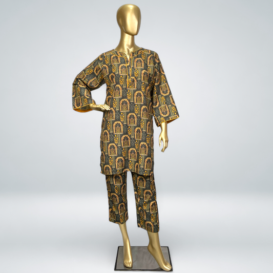 2-Piece Swiss Printed Lawn Suit.MMG-D-136