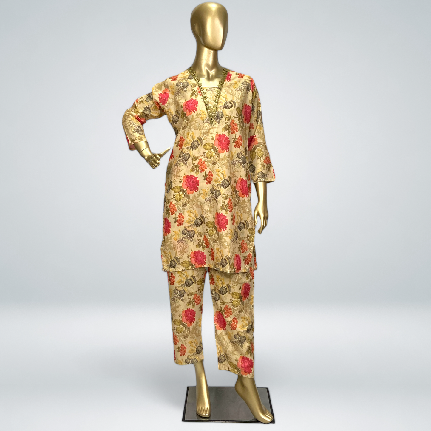 2-Piece Swiss Printed Lawn Suit.MMG-D-142