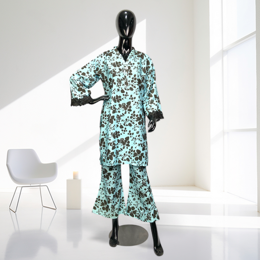 2-Piece Swiss Printed Lawn Suit .MMG-D-83