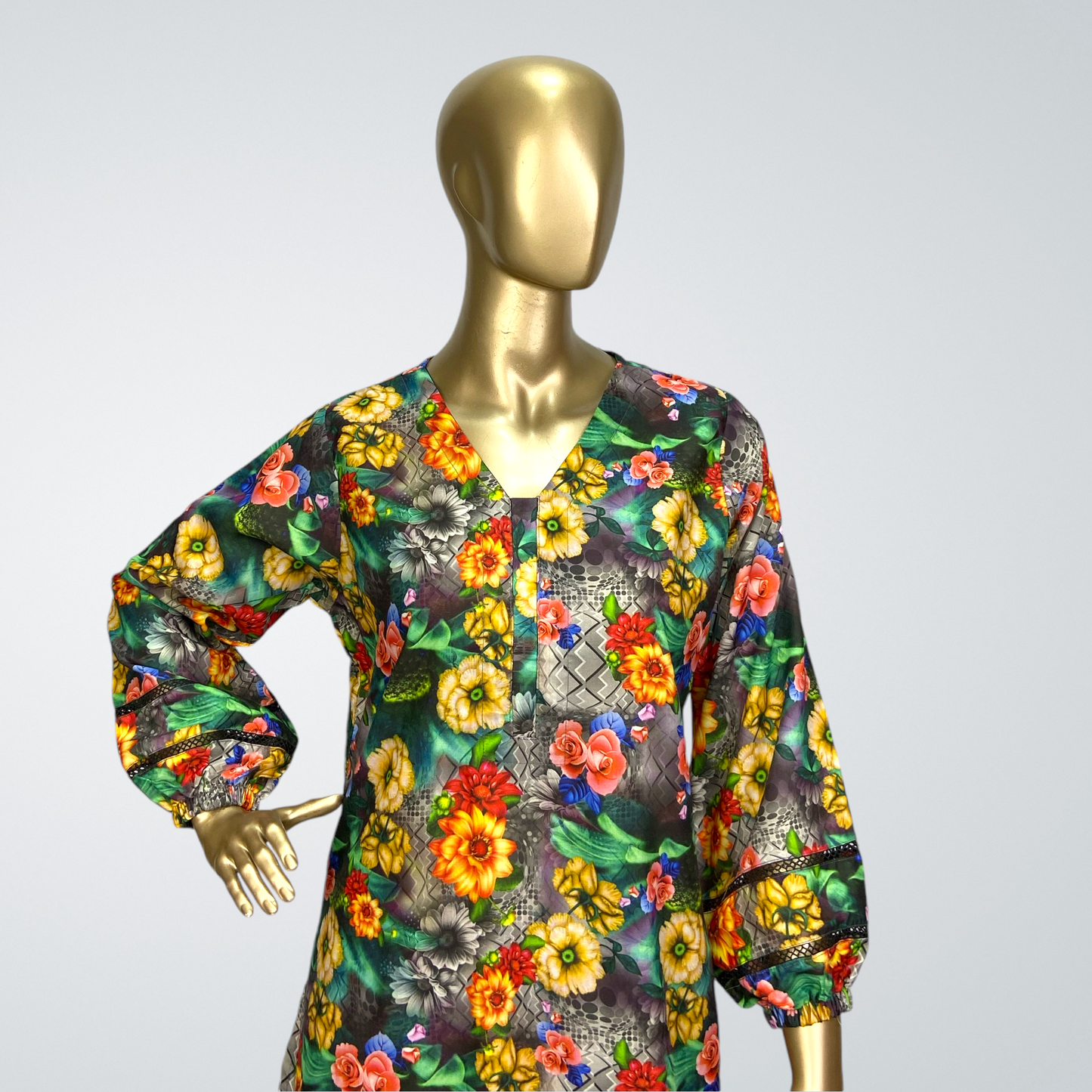 2-Piece Swiss Printed Lawn Suit.MMG-D. 96